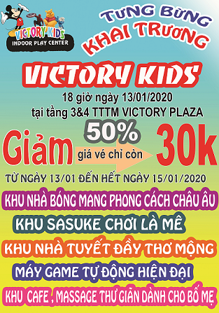 TƯNG BỪNG KHAI TRƯƠNG VICTORY KIDS 