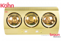 Đèn sưởi nhà tắm Kohn ECO KN03G - 3 bóng Vàng