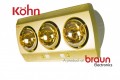 Đèn sưởi nhà tắm Kohn ECO KN03G - 3 bóng Vàng