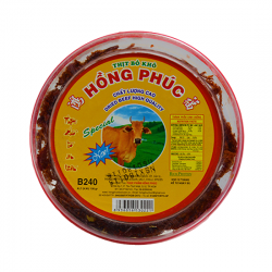 Thịt bò khô Hồng Phúc B240(hộp tròn)