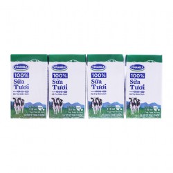 Vỉ 4 sữa Vinamilk110ml Đàn bò