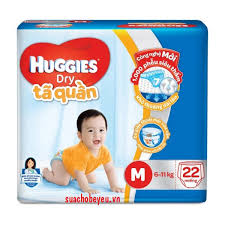 Tã quần Huggies Cỡ M 22M