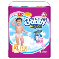 Tã quần BobBy cỡ XL 18miếng