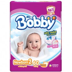 Bỉm Bobby New Born 2 60M