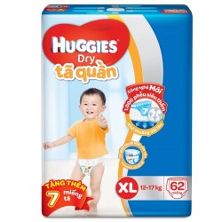 Tã quần Huggies Dry XL62M