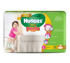 Tã quần bé gái Huggies L28