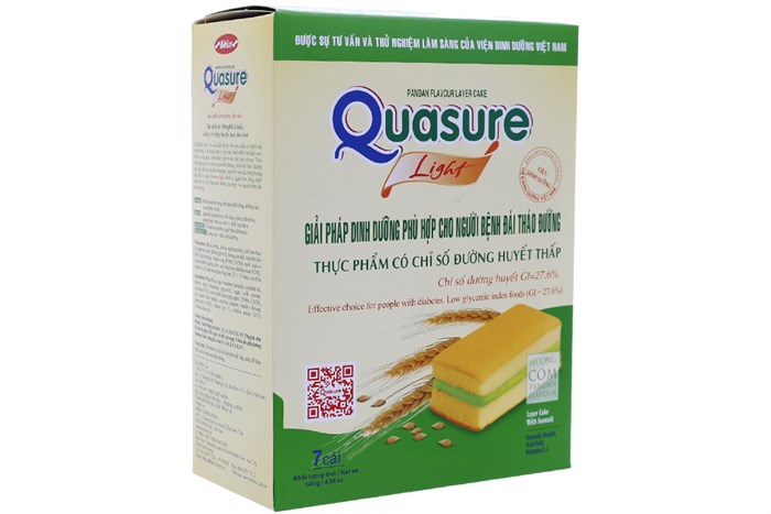 Bánh bông lan hura ăn kiêng Quansure 140g