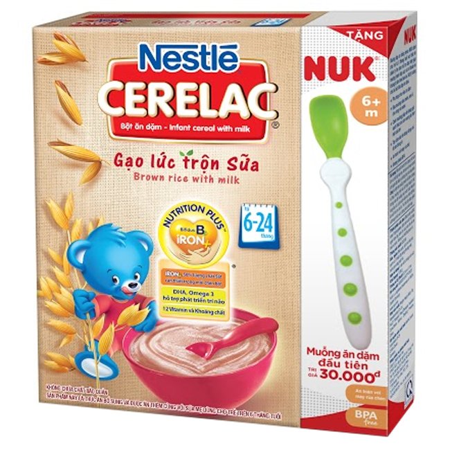 Sữa Nestle Cerelac Gạo lứt trộn sữa 200g