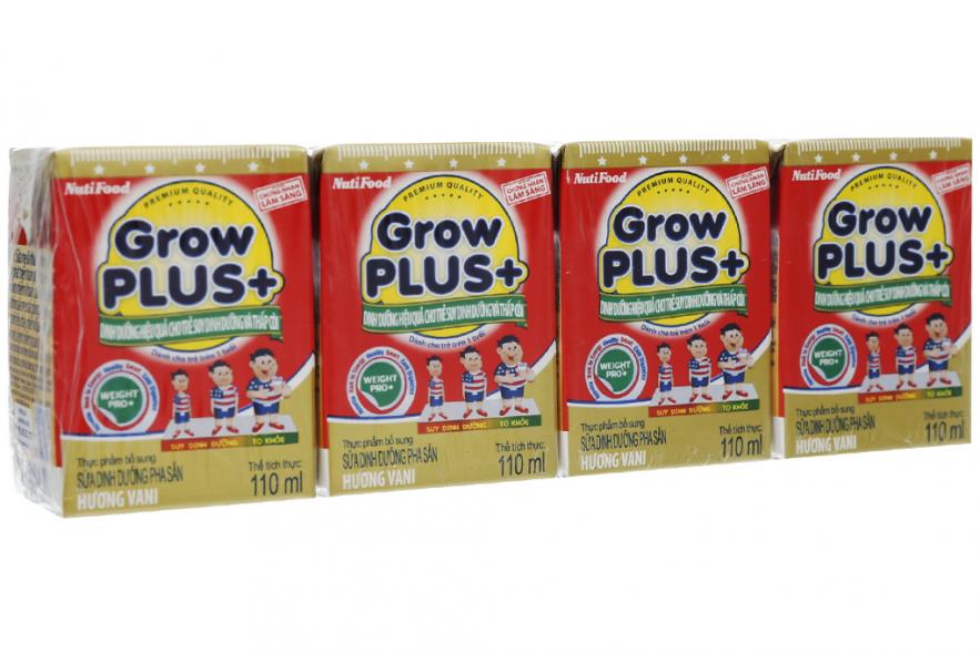 Vỉ 4 sữa nuti grow plus 110ml suy dinh dưỡng