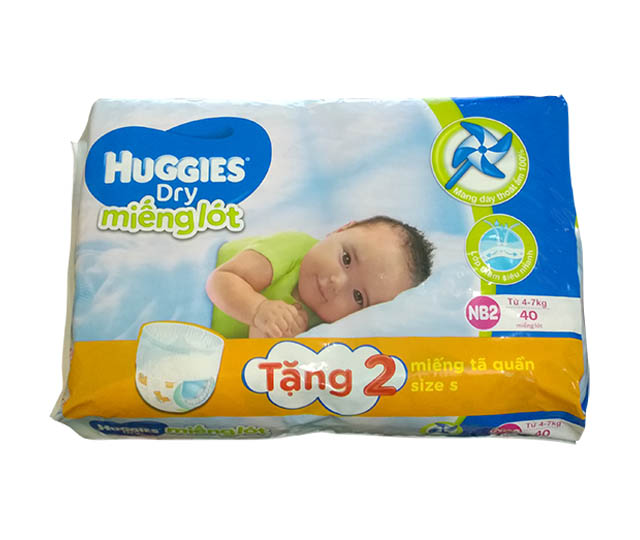 Miếng lót Huggies Newborn 2 40m+KM