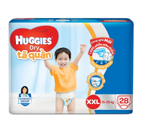 Tã quần Huggies XXL 28M
