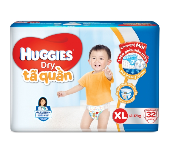 Tã quần Huggies XL 32M
