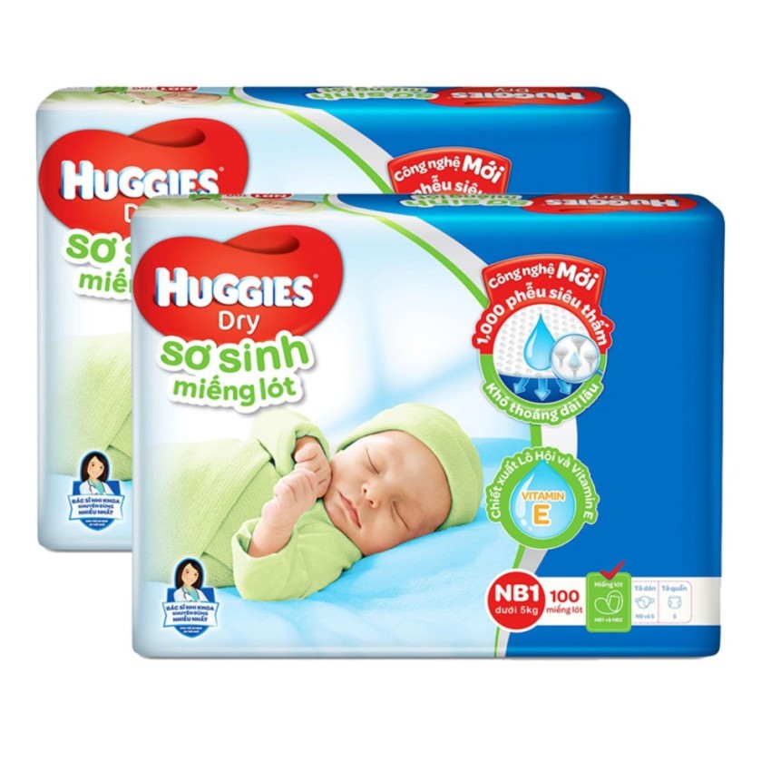 Miếng lót Huggies NB1 100 + KM